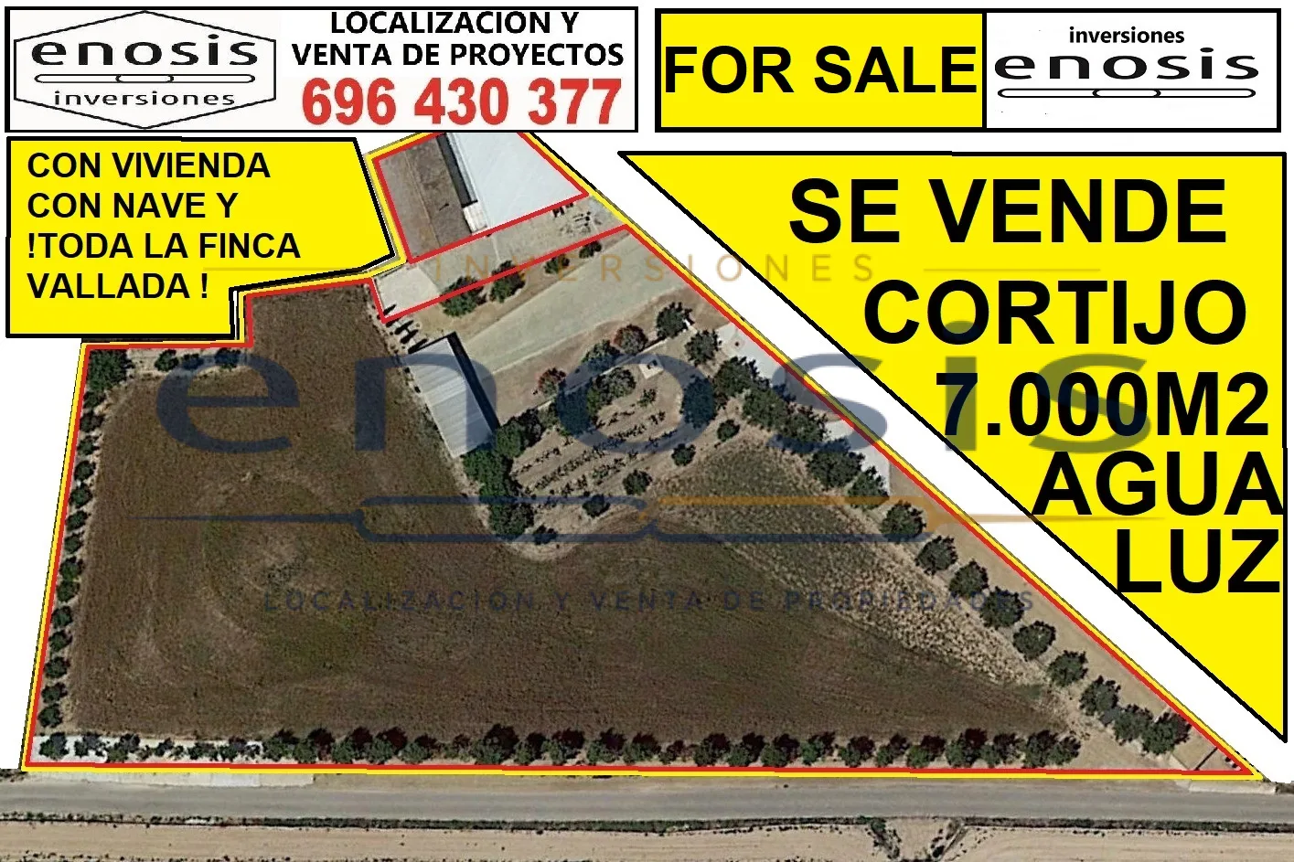 Se Vende Casa de campo con 7000m2 de terreno totalmente vallado y una nave de 150m2