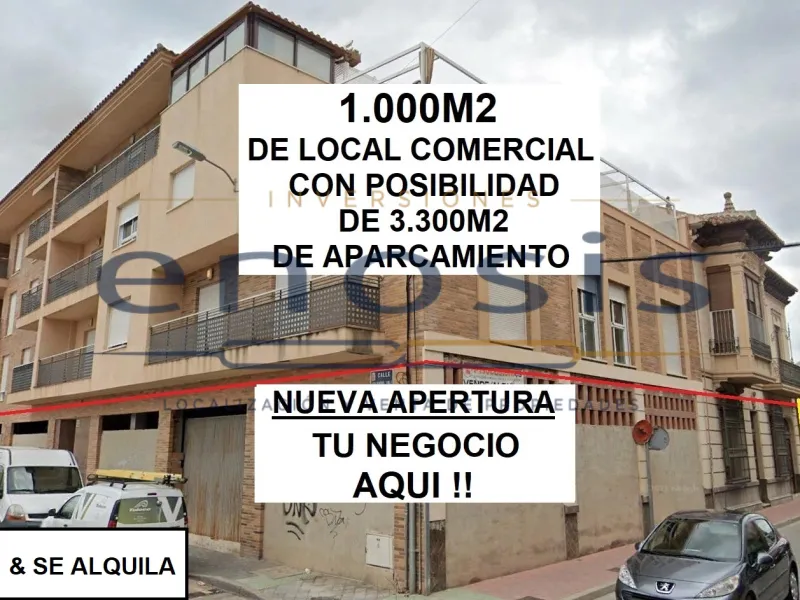 Amplio local en alquiler de 1000m2 en El Palmar de Murcia