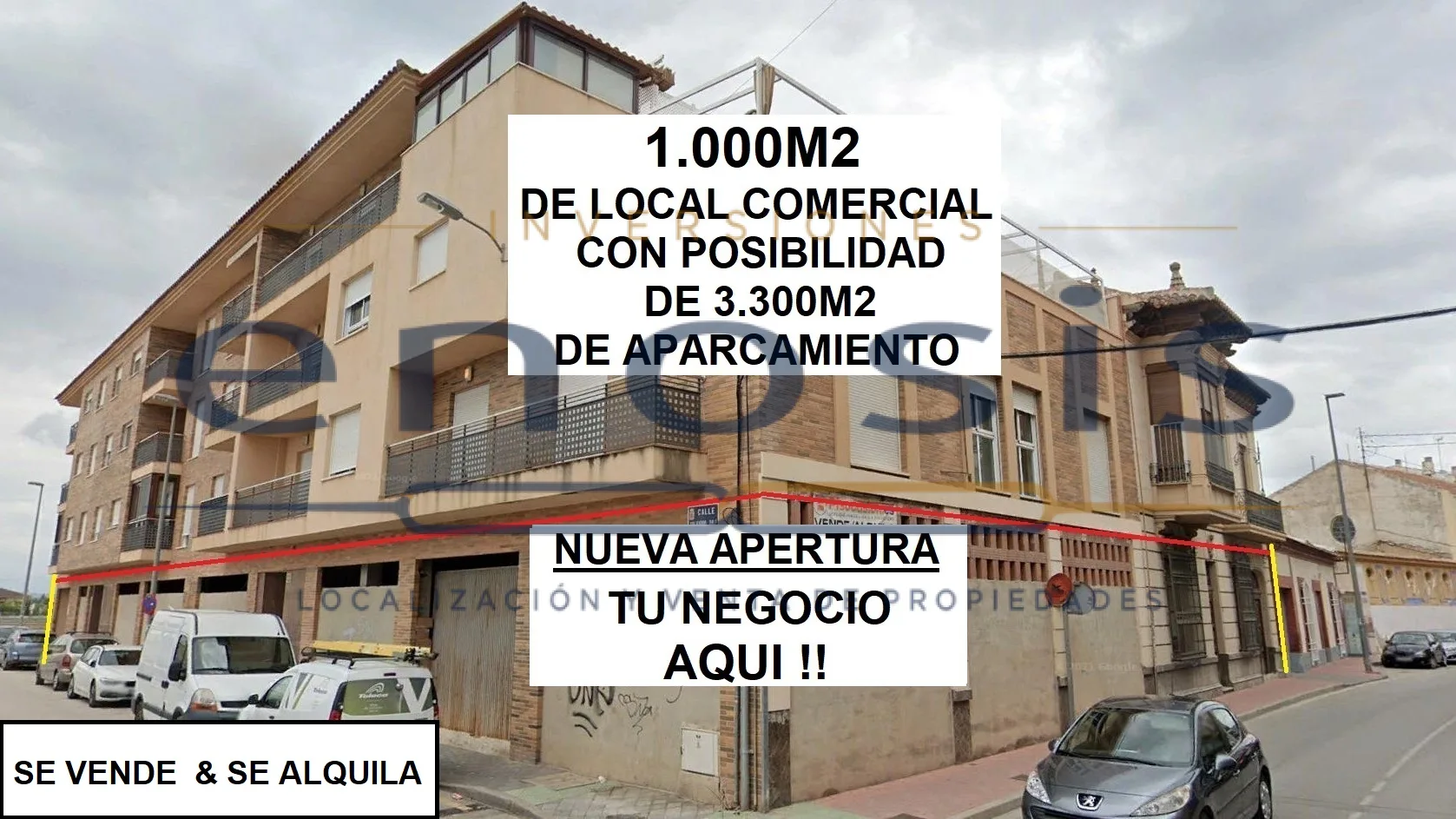 Amplio local en alquiler de 1000m2 en El Palmar de Murcia